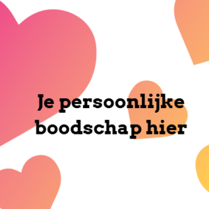 Gepersonaliseerd kaartje (handgeschreven)